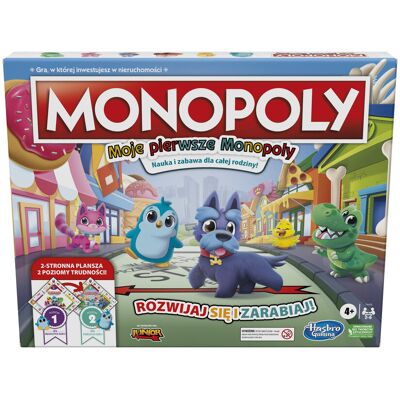 Hasbro Moje Pierwsze Monopoly, F4436, Gra Planszowa Hasbro Moje Pierwsze Monopoly, F4436, Gra Planszowa