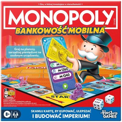 Hasbro Monopoly Bankowość Mobilna, Gra Planszowa Hasbro Monopoly Bankowość Mobilna, Gra Planszowa