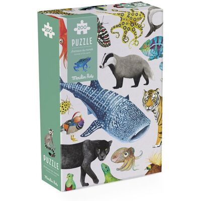 Puzzle Moulin Roty Zwierzęta świata - 200 elementów dla dzieci 6+ Puzzle Moulin Roty Zwierzęta świata - 200 elementów dla dzieci 6+