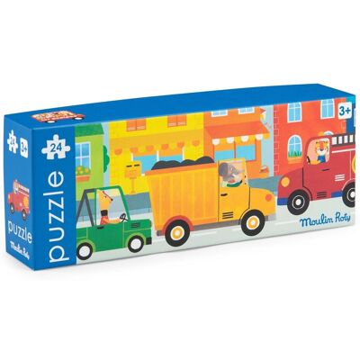 Moulin Roty Puzzle Pojazdy 24 Elementy Les Popipop Moulin Roty Puzzle Pojazdy 24 Elementy Les Popipop
