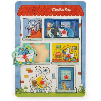 Moulin Roty Puzzle Sensoryczne Z Dźwiękiem Moulin Roty Puzzle Sensoryczne Z Dźwiękiem