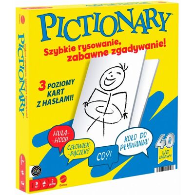 Mattel Pictionary Towarzyska, Imprezowa I Rodzinna Gra W Rysowanie, Dla Dzieci 8+ I Dorosłych Jgf69 Mattel Pictionary Towarzyska, Imprezowa I Rodzinna Gra W Rysowanie, Dla Dzieci 8+ I Dorosłych Jgf69