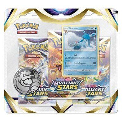 Wizards of the Coast Pokemon Brilliant Stars: Glaceon 3-Pack Blister Wizards of the Coast Pokemon Brilliant Stars: Glaceon 3-Pack Blister