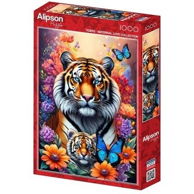 Kolekcja Miłości Matki od Alipson - Puzzle Tygrysy - 1000 Elementów Kolekcja Miłości Matki od Alipson - Puzzle Tygrysy - 1000 Elementów