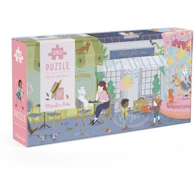 Moulin Roty - Puzzle 350 Kroków - 10 Rue Des Lilas - Les Parisiennes - Puzzle Moulin Roty - Puzzle 350 Kroków - 10 Rue Des Lilas - Les Parisiennes - Puzzle