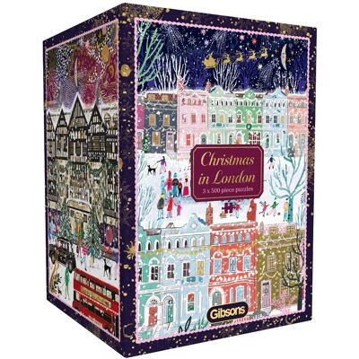 Gibsons Puzzle 3x500 Boże Narodzenie W Londynie 113699 Gibsons Puzzle 3x500 Boże Narodzenie W Londynie 113699