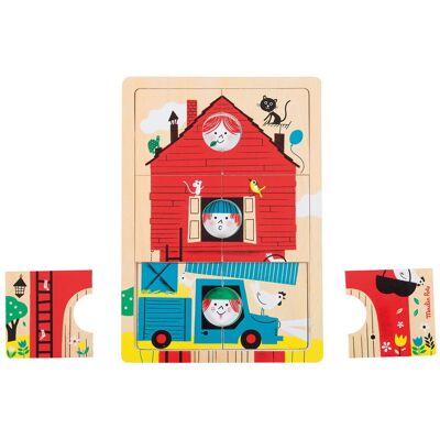 Moulin Roty Puzzle Drewniane 3 Warstwowe 1,2,3 To My! 713301 Moulin Roty Puzzle Drewniane 3 Warstwowe 1,2,3 To My! 713301