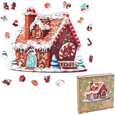 Alexander Puzzle drewniane - Christmas - Domek z piernika 100 el. Alexander Puzzle drewniane - Christmas - Domek z piernika 100 el.