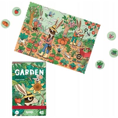 Puzzle Kieszonkowe Z Grą Obserwacyjną Londji - Ogrody 24 El. Puzzle Kieszonkowe Z Grą Obserwacyjną Londji - Ogrody 24 El.