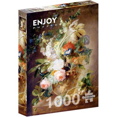 Enjoy Puzzles Jan van Huysum Waza z Kwiatami 1000 Elementów Enjoy Puzzles Jan van Huysum Waza z Kwiatami 1000 Elementów