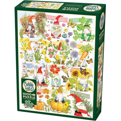 Cobble Hill Puzzle A Happy Gnome Life - Puzzle Cobble Hill Puzzle A Happy Gnome Life - Puzzle