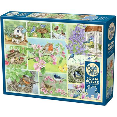 Cobble Hill Ptaki ogrodowe na wiosnę XL puzzle - Układanka Cobble Hill Ptaki ogrodowe na wiosnę XL puzzle - Układanka