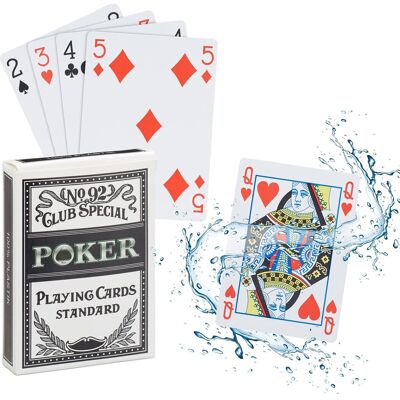 Relaxdays 10023628 Karty Do Pokera, Plastikowe, Odporne Na Działanie Wody, Odporne Na Rozdarcia I Zginanie, 54 Karty, Texas Hold'Em, Profesjonalny Z.. Relaxdays 10023628 Karty Do Pokera, Plastikowe, Odporne Na Działanie Wody, Odporne Na Rozdarcia I Zginanie, 54 Karty, Texas Hold'Em, Profesjonalny Z..
