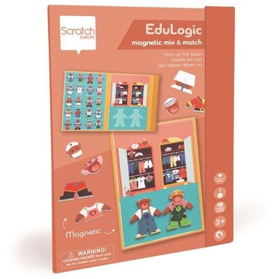 Scratch - Magnetyczna Układanka - Kształty I Kolory Ubierz Misia 3+ Scratch - Magnetyczna Układanka - Kształty I Kolory Ubierz Misia 3+