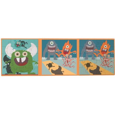 Scratch, Puzzle, Magnetyczne - Książka Podróżna Stworki, 2x20 El. Scratch, Puzzle, Magnetyczne - Książka Podróżna Stworki, 2x20 El.