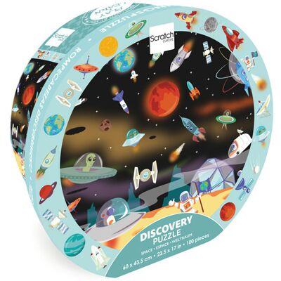 Rysujące puzzle 100 szt. - Odkrywanie / Kosmos dla dzieci Rysujące puzzle 100 szt. - Odkrywanie / Kosmos dla dzieci