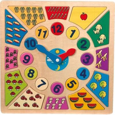 Small Foot od Legler Kolorowe drewniane zegarki - Puzzle edukacyjne Small Foot od Legler Kolorowe drewniane zegarki - Puzzle edukacyjne