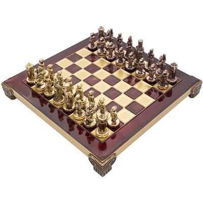 Szachy Bizantyjskie Manopoulos 20cm Podwyższona Plansza Czerwono-Złota Ornament, Gra Planszowa Szachy Bizantyjskie Manopoulos 20cm Podwyższona Plansza Czerwono-Złota Ornament, Gra Planszowa