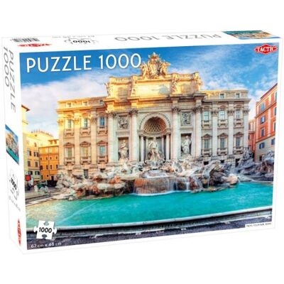Tactic, Puzzle, Around The World, Trevi Fountain, Rome, 1000 El. Tactic, Puzzle, Around The World, Trevi Fountain, Rome, 1000 El.