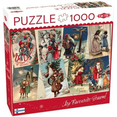 Tactic, Puzzle, Vintage Christmas Cards, 1000 El. Tactic, Puzzle, Vintage Christmas Cards, 1000 El.