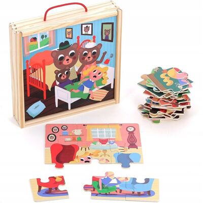 Vilac Złotowłosa 4-Części Puzzle - Edukacyjna Zabawka Vilac Złotowłosa 4-Części Puzzle - Edukacyjna Zabawka