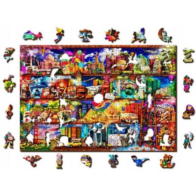 Wooden City Podróż - Puzzle z drewna 505 elementów Wooden City Podróż - Puzzle z drewna 505 elementów