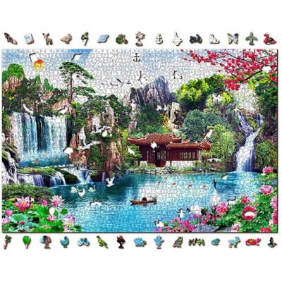 Puzzle Wodospady Wooden City - 2000 Elementów Eko Puzzle Wodospady Wooden City - 2000 Elementów Eko