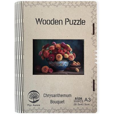 Epee Drewniane Puzzle Bukiet Chryzantem A3 Epee Drewniane Puzzle Bukiet Chryzantem A3