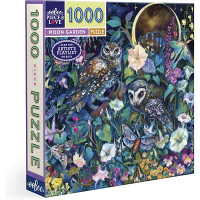 Eeboo - Puzzle 1000 Elementów Ogród W Świetle Księżyca - Nocna Scena W Świetle Księżyca - Wymiary 58,5 X 58,5 Cm Eeboo - Puzzle 1000 Elementów Ogród W Świetle Księżyca - Nocna Scena W Świetle Księżyca - Wymiary 58,5 X 58,5 Cm