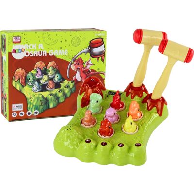 Lean Toys Gra Wack-A-Mole Dinozaury Plansza Młotki Zielona Światła Dźwięki Lean Toys Gra Wack-A-Mole Dinozaury Plansza Młotki Zielona Światła Dźwięki