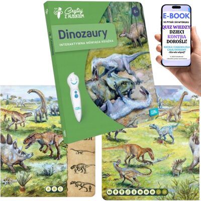 Interaktywna Książka Dinozaury Albi Twarda Okładka Prezent Dla Przedszkolaka + E-Book-2 Interaktywna Książka Dinozaury Albi Twarda Okładka Prezent Dla Przedszkolaka + E-Book-2