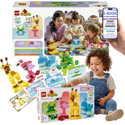 Lego Duplo 94el Karty I Klocki Dzikie Zwierzęta (10472) + E-Book-2 Lego Duplo 94el Karty I Klocki Dzikie Zwierzęta (10472) + E-Book-2