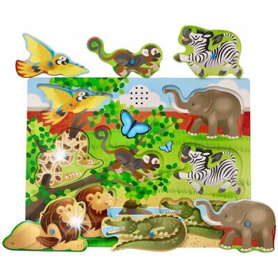 Melissa & Doug Melissadoug Układanka Grająca Puzzle Drewniane Dźwiękowe Zoo Zabawka Melissa & Doug Melissadoug Układanka Grająca Puzzle Drewniane Dźwiękowe Zoo Zabawka