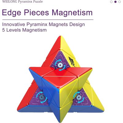 Moyu Pyraminx 2022 48 Magnesów Maglev - Trójkątna Kostka Speed Bez Kleju Moyu Pyraminx 2022 48 Magnesów Maglev - Trójkątna Kostka Speed Bez Kleju