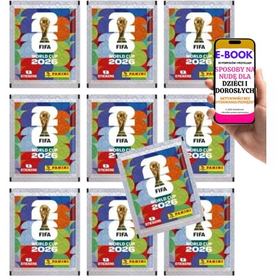 Naklejki Mistrzostwa Świata 2026 Panini 10 Saszetek 70 Sztuk Prezent Na Urodziny + E-Book-3 Naklejki Mistrzostwa Świata 2026 Panini 10 Saszetek 70 Sztuk Prezent Na Urodziny + E-Book-3