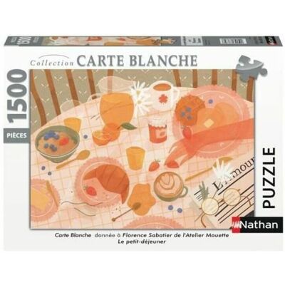 NATHAN Puzzle 1500 Elementów Śniadanie Florence Sabatier 84x60 Cm Dla Dorosłych NATHAN Puzzle 1500 Elementów Śniadanie Florence Sabatier 84x60 Cm Dla Dorosłych