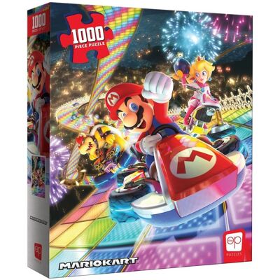 USAopoly Puzzle Dla Dzieci Mario Kart Rainbow Road 1000 Elementów Dla Całej Rodziny USAopoly Puzzle Dla Dzieci Mario Kart Rainbow Road 1000 Elementów Dla Całej Rodziny