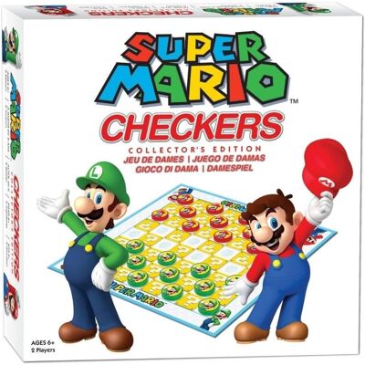 USAopoly Super Mario Warcaby Kolekcjonerskie Mario I Luigi Gra Planszowa 7+ USAopoly Super Mario Warcaby Kolekcjonerskie Mario I Luigi Gra Planszowa 7+