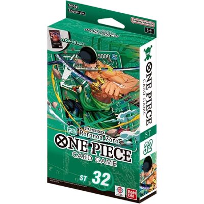 Bandai Talia Do Gry One Piece Card Game: St32 Green Roronoa Zoro Starter Deck Bandai Talia Do Gry One Piece Card Game: St32 Green Roronoa Zoro Starter Deck