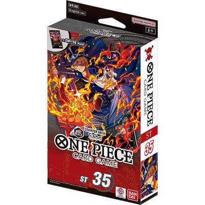 Bandai Talia Do Gry One Piece Card Game: St35 Red Black Sabo Starter Deck Bandai Talia Do Gry One Piece Card Game: St35 Red Black Sabo Starter Deck