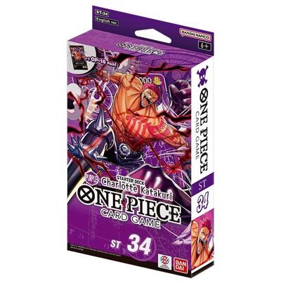 Bandai Talia Do Gry One Piece Cg: St34 Purple Charlotte Katakuri Starter Deck Bandai Talia Do Gry One Piece Cg: St34 Purple Charlotte Katakuri Starter Deck