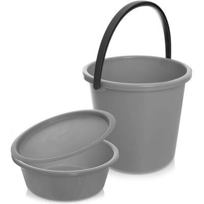 Artemis Wiadro Plastikowe Gospodarcze do Domu Sprzątania z Pokrywką + Miska 2w1 13L Artemis Wiadro Plastikowe Gospodarcze do Domu Sprzątania z Pokrywką + Miska 2w1 13L