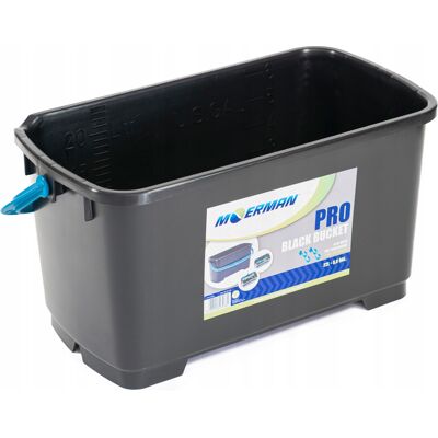 Wiadro 22l Moerman Pro Bucket, Czarne, Prostokątne, Wytrzymałe Wiadro 22l Moerman Pro Bucket, Czarne, Prostokątne, Wytrzymałe