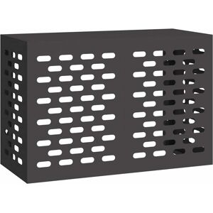 vidaXL Pokrywa do klimatyzatora Czarny 90 x 40 x 60 cm Stal vidaXL Pokrywa do klimatyzatora Czarny 90 x 40 x 60 cm Stal