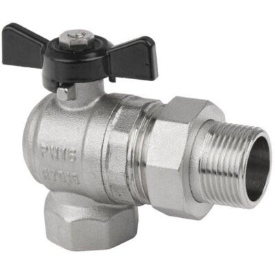 Zawór Kulowy 1” Kątowy Półśrubunek Czarny Motylek Hydroland Zkwsk-25 Zawór Kulowy 1” Kątowy Półśrubunek Czarny Motylek Hydroland Zkwsk-25