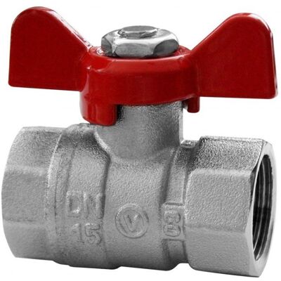 Valvex Zawór kulowy niklowany z dławikiem z motylkiem aluminiowym (MAl) (wersja N-N) ONYX 1' Valvex Zawór kulowy niklowany z dławikiem z motylkiem aluminiowym (MAl) (wersja N-N) ONYX 1'