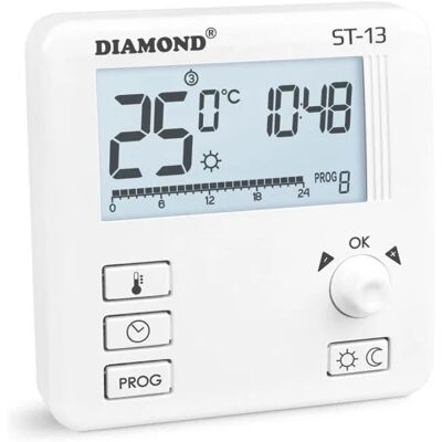 Diamond Regulator Temperatury: Tygodniowy Programowalny Przewodowy New (3021) St-13 Diamond Regulator Temperatury: Tygodniowy Programowalny Przewodowy New (3021) St-13