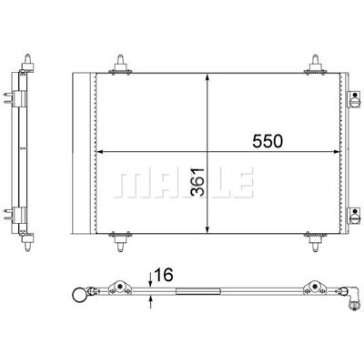 Skraplacz MAHLE ORIGINAL AC 487 000S Skraplacz MAHLE ORIGINAL AC 487 000S