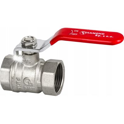 Diamond Zawór Kulowy Kurek 6/4'' Cala Ww Dn40 Dławik Rączka Mosiężny Solidny Mocny Diamond Zawór Kulowy Kurek 6/4'' Cala Ww Dn40 Dławik Rączka Mosiężny Solidny Mocny