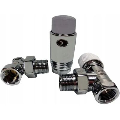 Hydroland Zawór Termostatyczny Zestaw Kątowy Chrom Z579 Hydroland Zawór Termostatyczny Zestaw Kątowy Chrom Z579